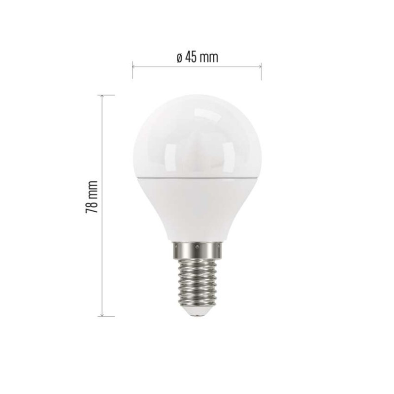 LED žiarovka Classic Mini Globe / E14 / 5 W (40 W) / 470 lm / teplá biela