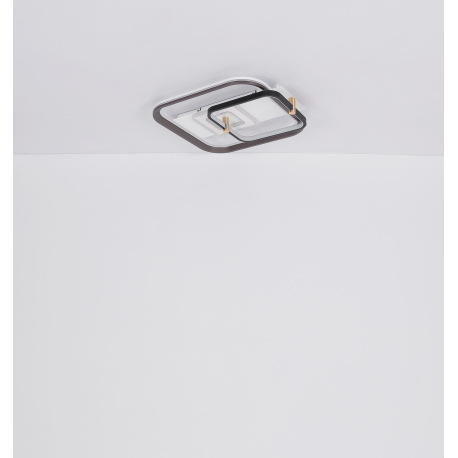 Stropné svietidlo, kov biely, čierny a sivý, akryl opál, stmievateľné, viackrokové ovládanie cez nás 12