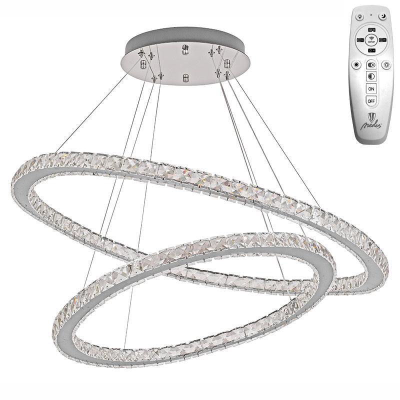 LED luxusné krištáľové svietidlo + diaľkový ovládač 180W - J6354/CH 4