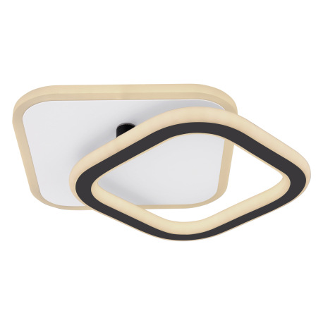 Stropné svietidlo, kov biely, kov čierny, akryl biely, horná časť otočná, DxŠxV:300x270x61, vrátane 3