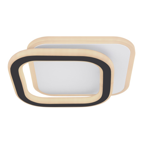 Stropné svietidlo, kov biely, kov čierny, akryl biely, horná časť otočná, DxŠxV:300x270x61, vrátane 14