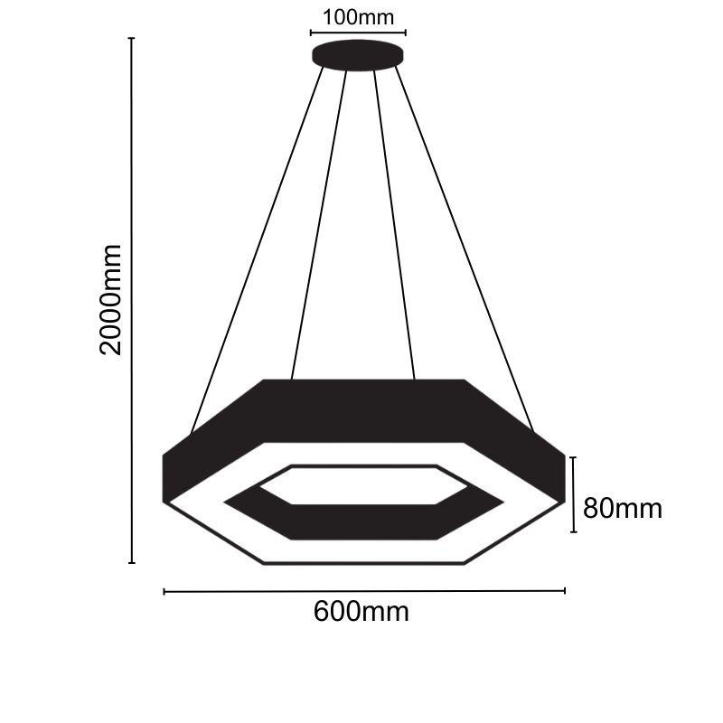 LED závesný luster na lanku 28W / 4000K - LCL7621-H 1