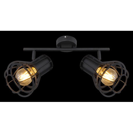 Nástenné svietidlo, kov čierny, DxŠxV: 295x130x225, bez žiaroviek 2xE27, max. 40W 230V 16