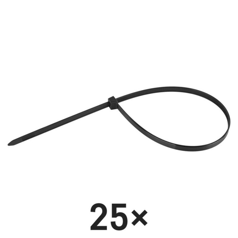 Sťahovacia páska 450×7,6, čierna, 25 ks