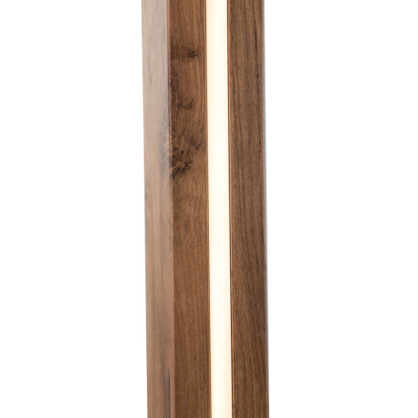 Stojacia lampa, MDF imitácia dreva, kov farby dub, textil béžová, tlačidlový spínač, stmievateľná, s 4