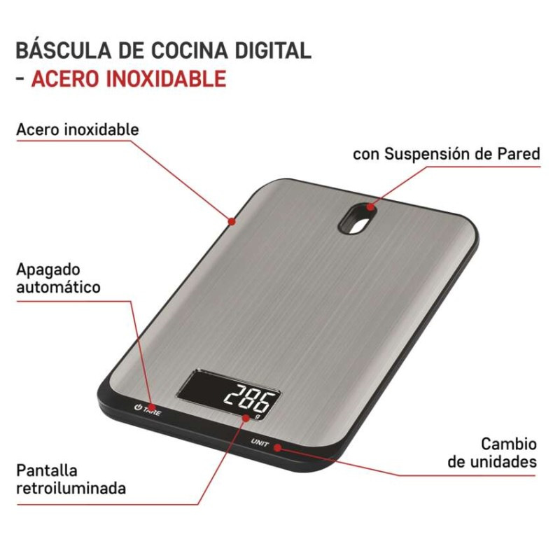 Digitálna kuchynská váha EV026, strieborná 10