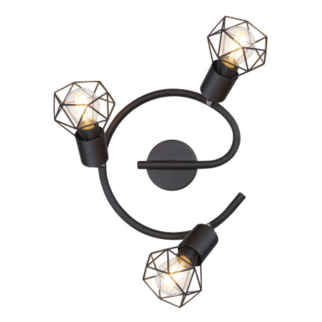 Stropné svietidlo, kov čierny, Ø230, V: 180, bez žiaroviek 3xE14, max. 40W 230V 14