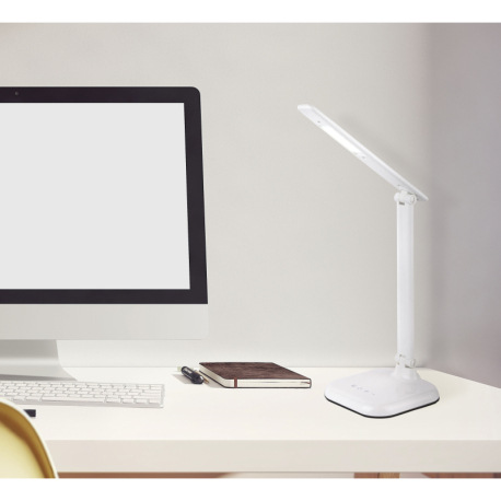 Stolová svietidlo, plast, biela, s adaptérom, nastaviteľná, zmena farby svetla CCT 4000 - 5000 - 600 11