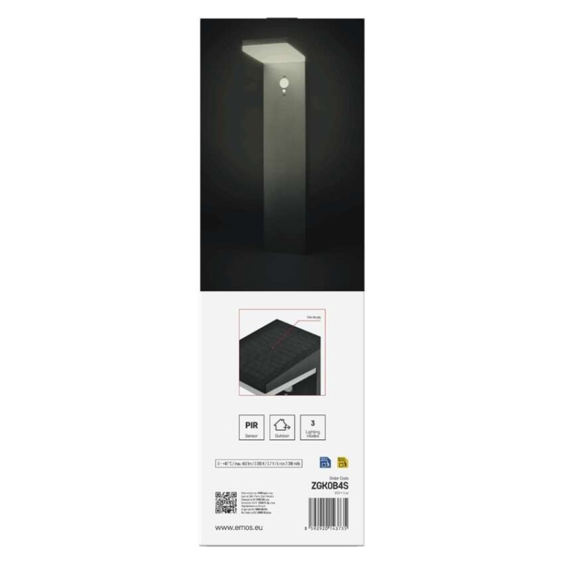 LED záhradné solárne stĺpikové svietidlo VEREA, senzor súmraku, 10,7 x 15,4 x 50 cm 13