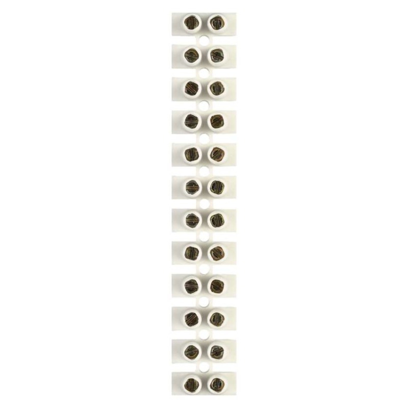 Skrutková svorkovnica 12× 2,5–4 mm2, 450 V, biela 1