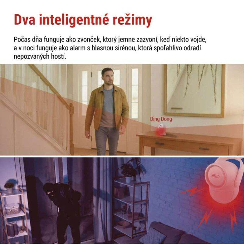 GoSmart alarm IP‑1256L GUARDIAN s pohybovým senzorom, 6× dverový/okený senzor, WiFi 5