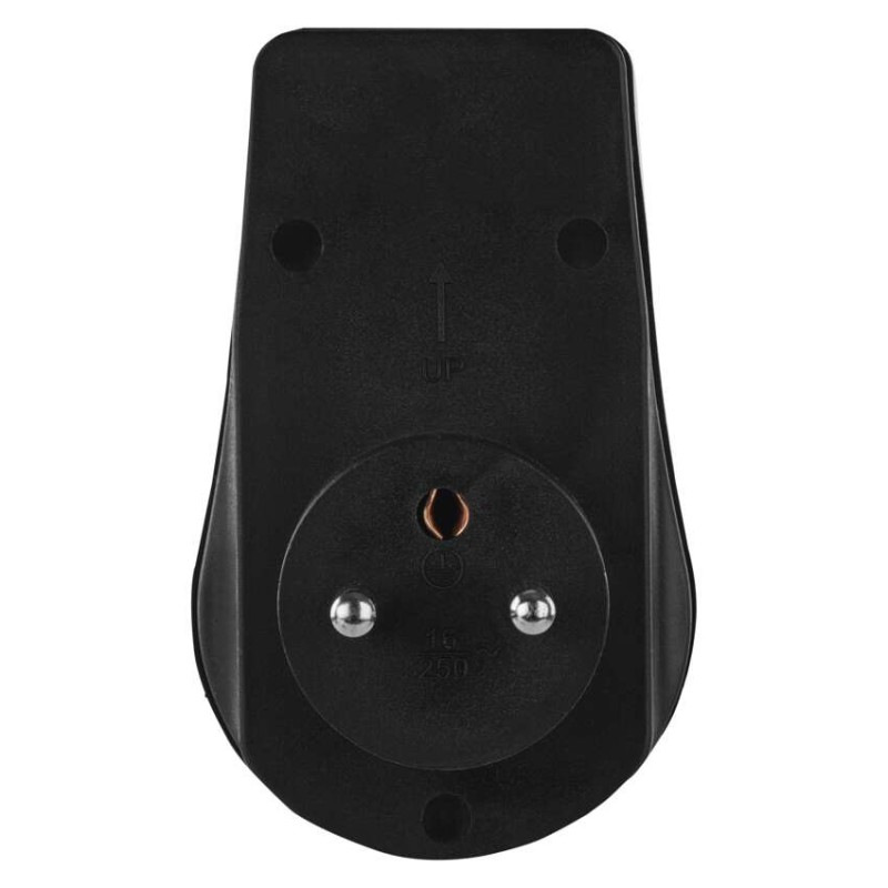 Zásuvka s vypínačom, IP44, čierna 4