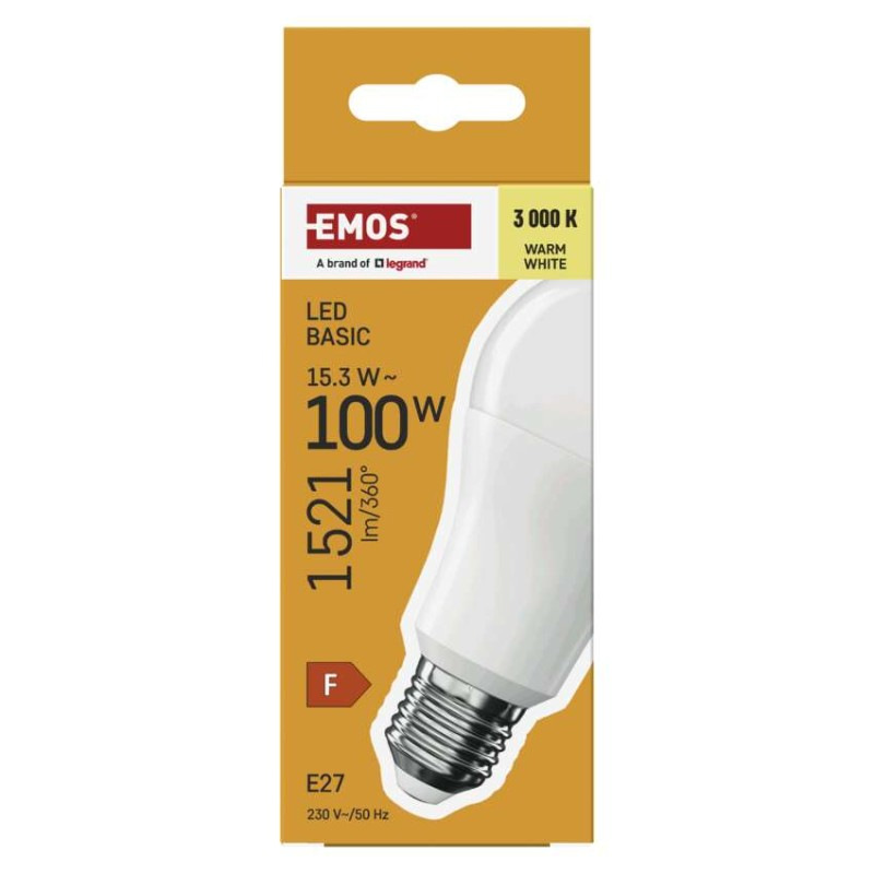 LED žiarovka Basic A60 / E27 / 15,3W (100 W) / 1521 lm / Teplá biela 5