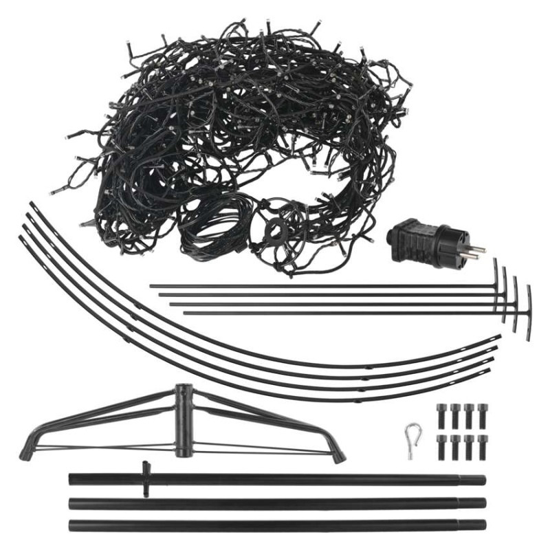 LED svietiaci stromček, 180 cm, vonk. a vnút., teplá biela 8