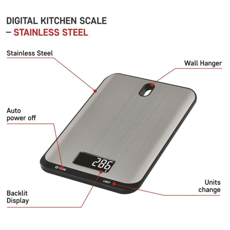 Digitálna kuchynská váha EV026, strieborná 7