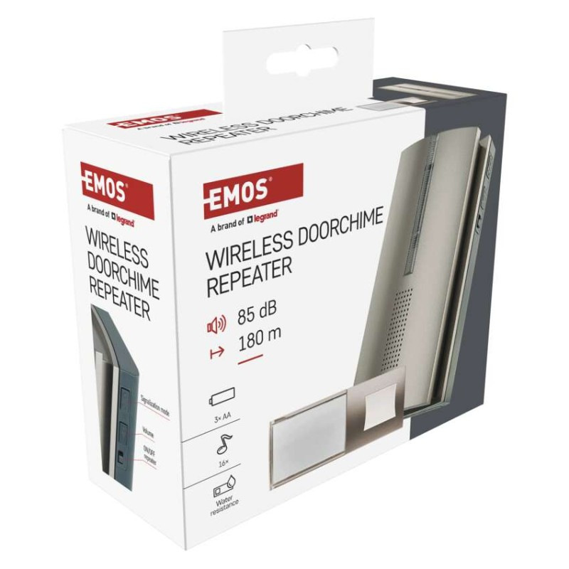 Domový bezdrôtový zvonček P5763N na 3× AA, možnosť predĺženia signálu 13