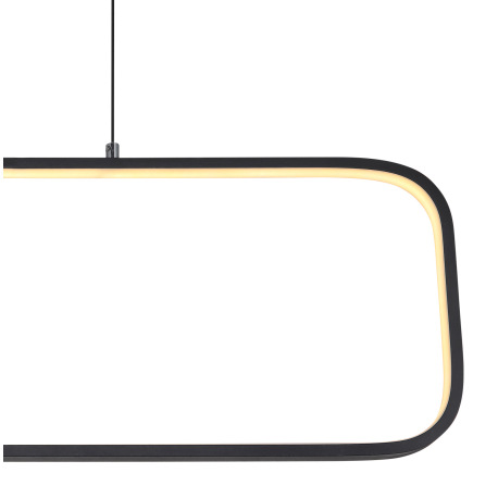 Závesné svietidlo, kov čierny, plast opál, DxŠxV:800x265x1200, vrátane 1xLED 24W 230V, 2770lm zdroj, 4