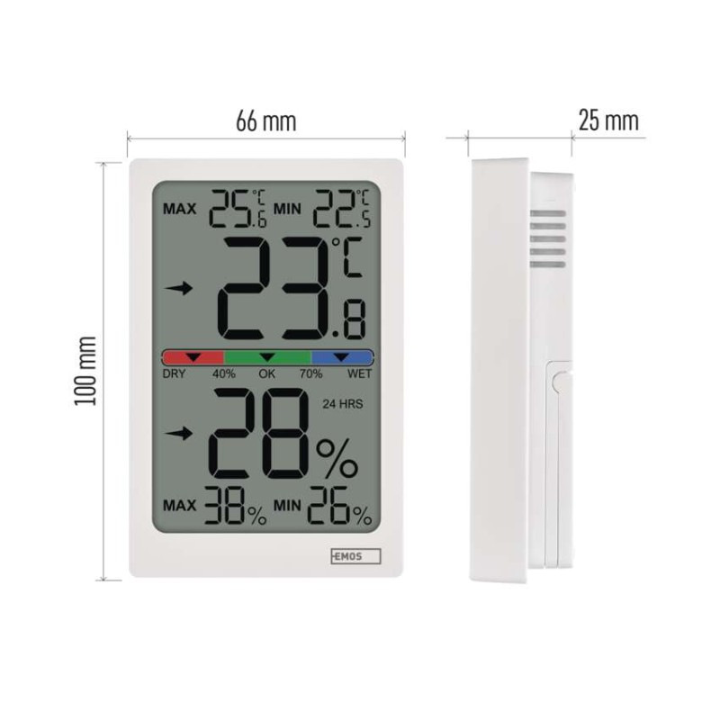 Digitálny teplomer s vlhkomerom E0558 4