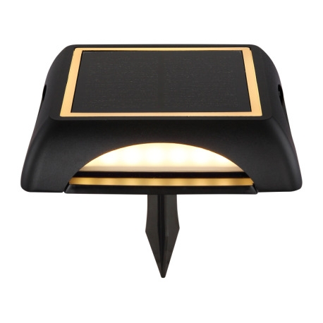 Solárne svietidlo, hliník čierny matný, plast čierny/biely, spínač, batéria CR18650 1500mAh 3,7V, IP 14