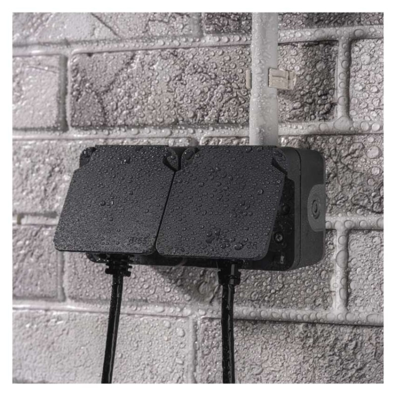 EMOS Cyklone zásuvka dvojnásobná IP55 12