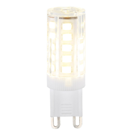 LED žiarovka, hliník, plast priehľadný, polykarbonát biely, Ø16, V:50, 1xG9 LED 3.5W 230V, 380lm, 40