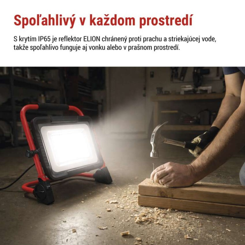 LED reflektor ELION 100W, červeno-čierny, IP65, 16 000 lm, neutrálna biela 7