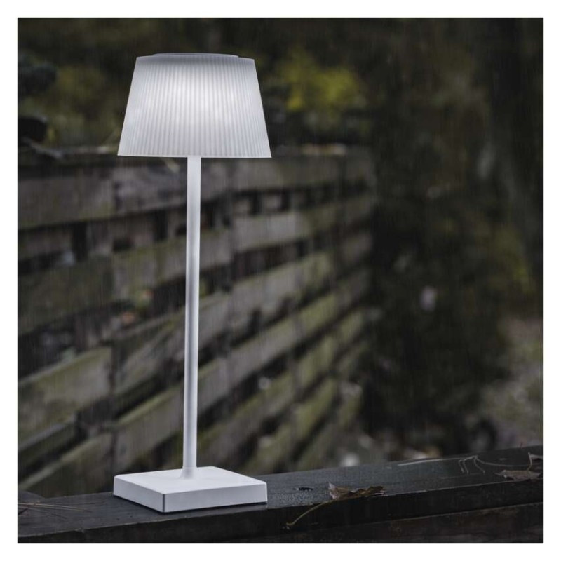 LED stolná lampa KATIE, dobíjacia, biela 4
