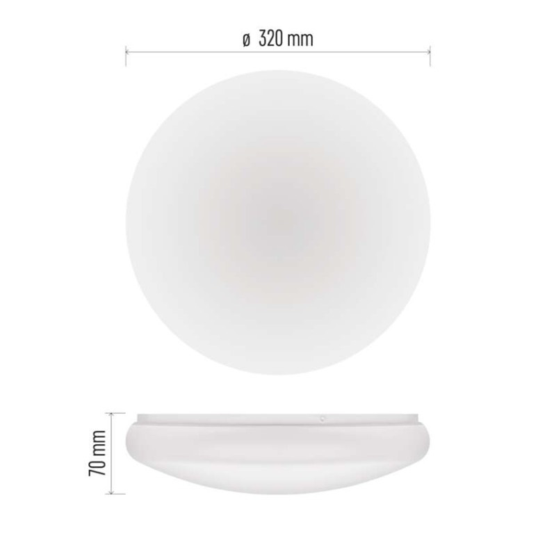 LED stropné svietidlo TIVI, B CLASS, okrúhle biele 8,6W, IP44, Teplá biela 2
