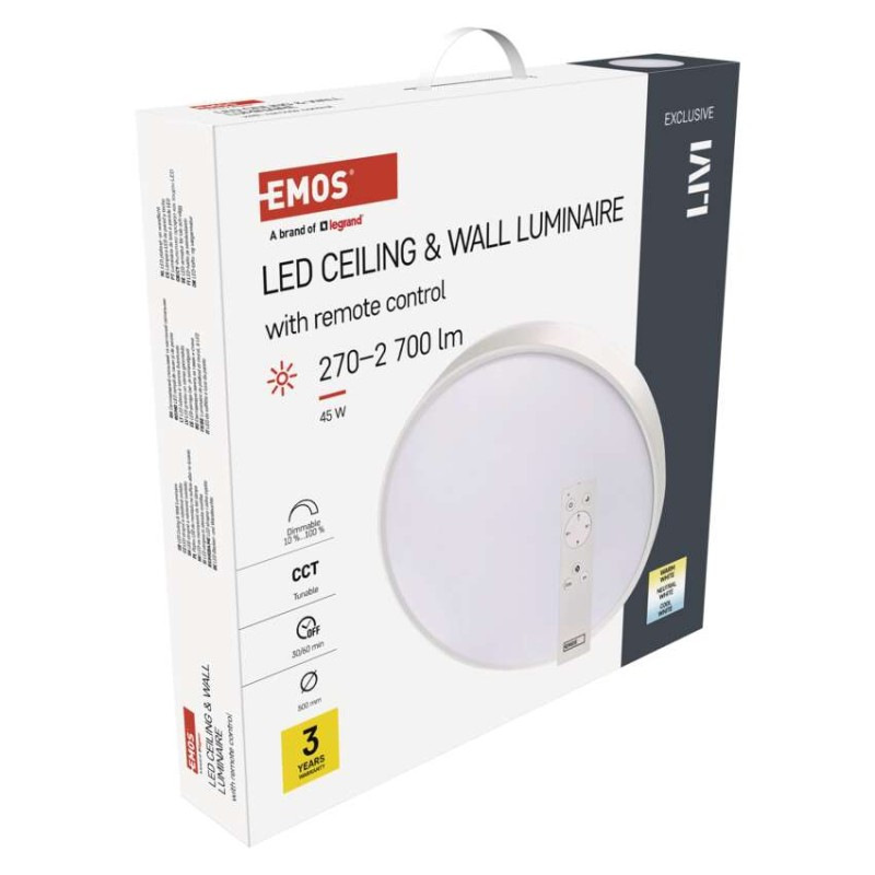 LED svietidlo LIVI 50 cm, 45 W, teplá-studená biela, stmievateľné s diaľkovým ovládaním 8