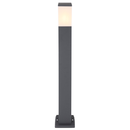 Vonkajšie svietidlo, nerez antracit, plast biely, IP44, 80 x 80 mm, DxŠxV: 124x124x800mm, bez žiarov 11