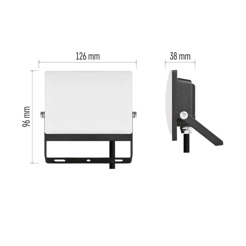 LED reflektor TAMBO EVO, 20 W, 2000 lm, IP65, čierny 3