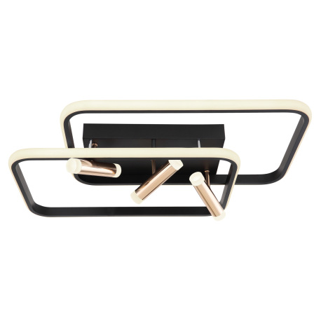 Stropné, kov, hliník čierny,kov zlatý,akryl opál,pamäťová funkcia, nočné svetlo, stmievateľné, diaľ. 16