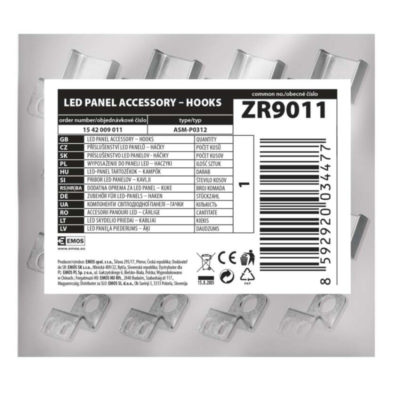 6 háčikov pre LED panel 120×30cm 1