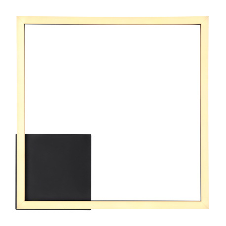 Stropné svietidlo, kov čierny, plast opál, DxŠxV:405x405x55mm, vrátane LED 18W 230V, 1950lm zdroj, 1 4