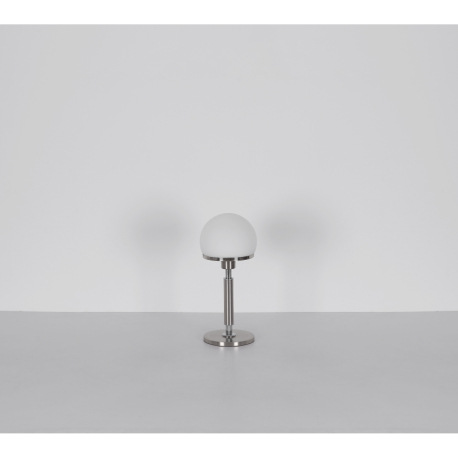 Stolové svietidlo, kov mosadzná farba, sklo biele, textilný kábel čierny, kolískový vypínač na kábli 13