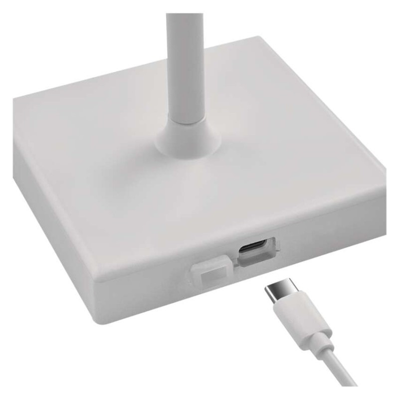 LED stolná lampa KATIE, dobíjacia, biela 13