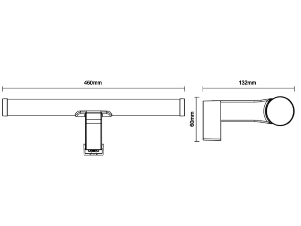LED kúpeľňové svietidlo 10W / IP44 / 450 / 4000K - LNL7721/WH 6