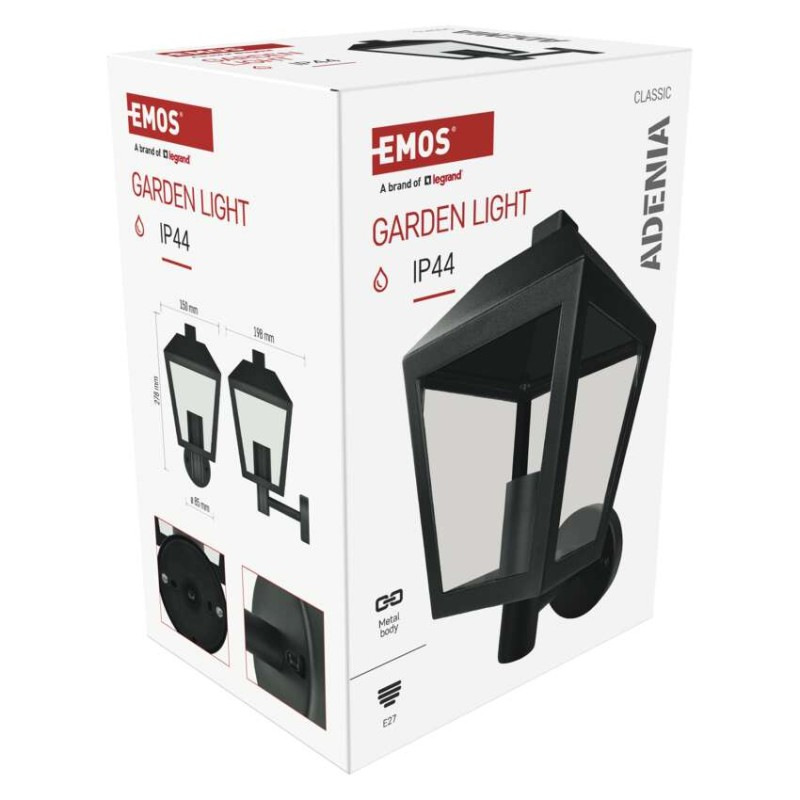 Záhradné nástenné svietidlo ADENIA, 19,8 x 15 x 27,8 cm, 1 x E27, 15 W 13