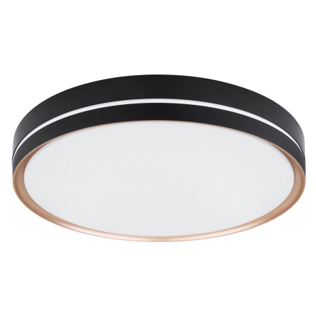 Stropné svietidlo, kov čierny/bronzový, plast biely, pamäťová funkcia, nočné svetlo, stmievateľné, d 13