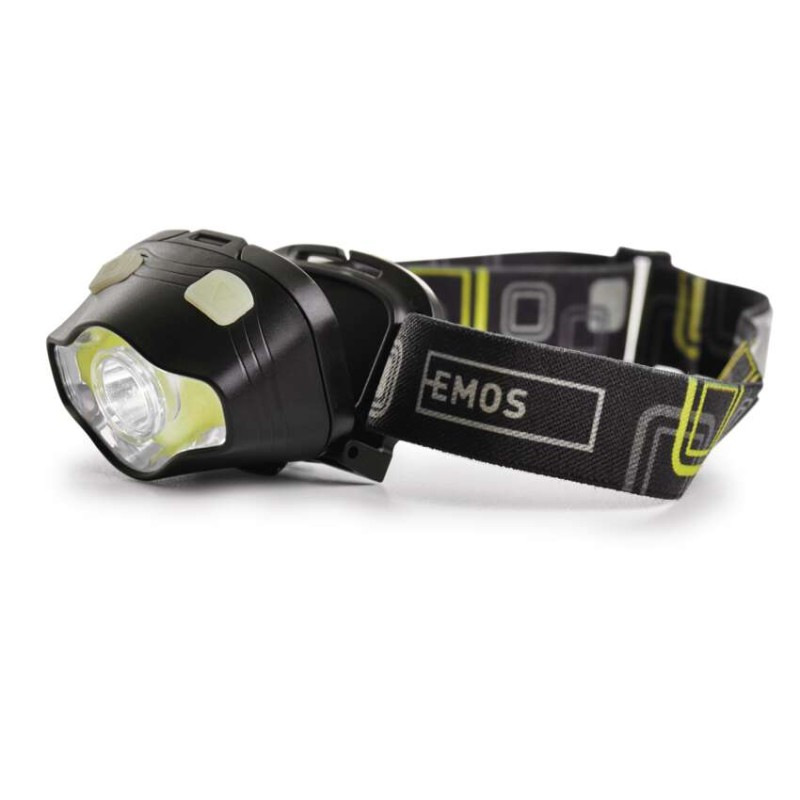 COB LED + LED čelovka P3536, 220 lm, 100 m, 3× AAA 8