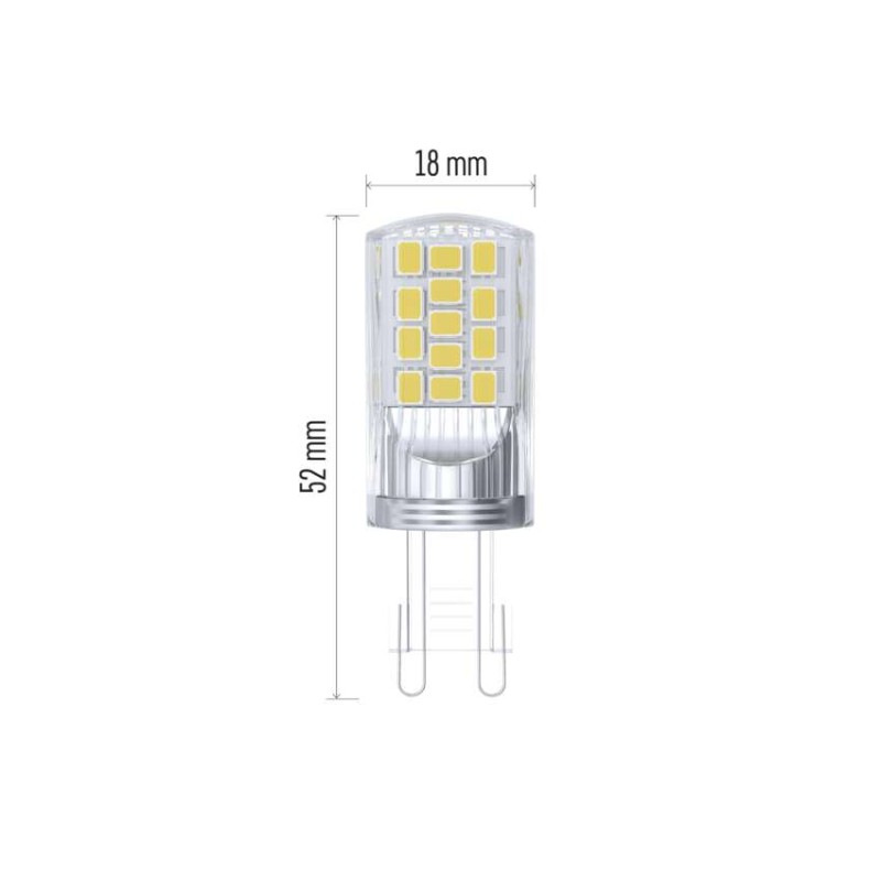 LED žiarovka Classic JC / G9 / 4,2 W (40 W) / 470 lm / teplá biela / stmievateľné