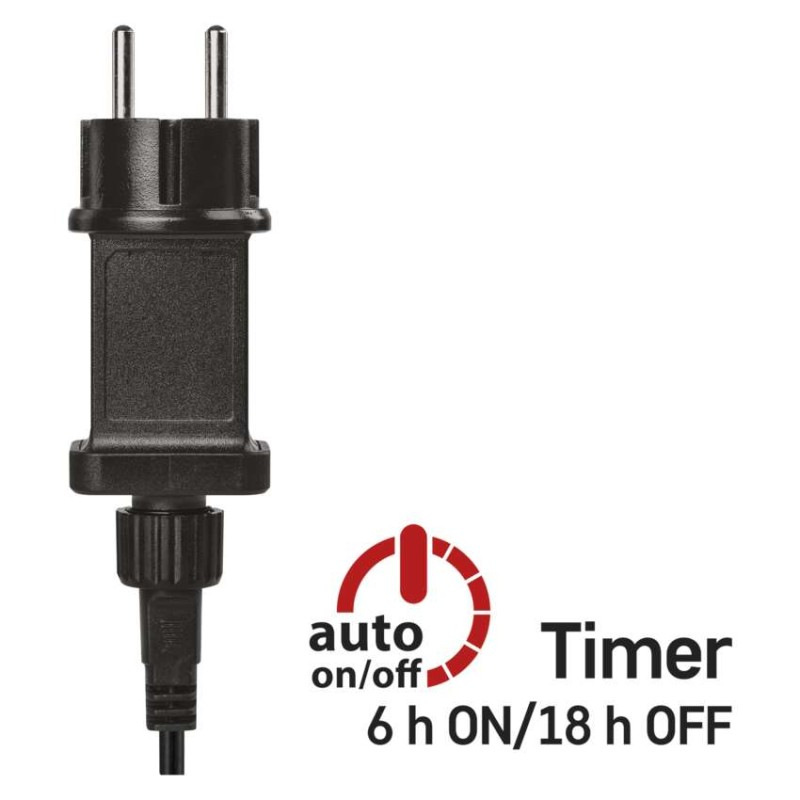 LED vianočná reťaz, 10 m, vonkajšia aj vnútorná, RGB, ovládač, programy, časovač 5