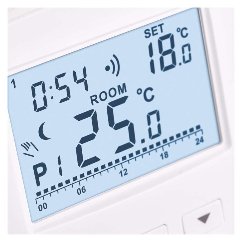 Pokojový programovatelný bezdrátový OpenTherm termostat P5611OT.2R se 2 přijímači 7