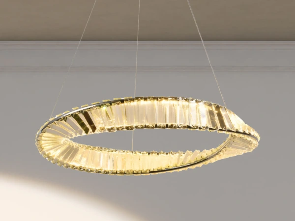 LED krištáľové svietidlo + diaľkový ovládač 40W - J6349/CH 6