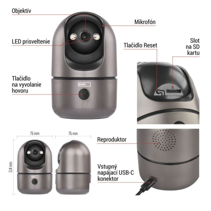 GoSmart Otočná kamera IP-220W s WiFi 7