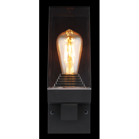 Vonkajšie svietidlo hliník, číry plast, IP44, ŠxV: 110x290mm, H: 140mm, bez žiarovky 1x E27 40W 230V 13