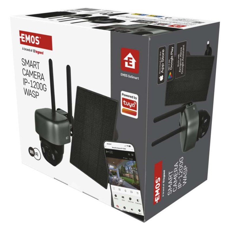 GoSmart Vonkajšia batériová kamera IP-1200G WASP s WiFi a solárnym panelom 11