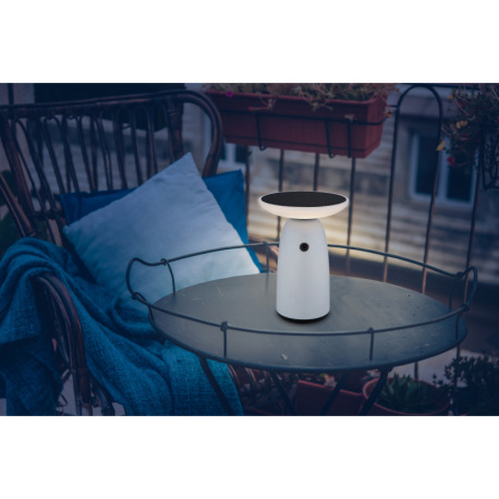 Solárne sv., hliník biely matný, plast čierny matný/biely, dotykový stmievač, pamäť, bez adaptéra, b 1