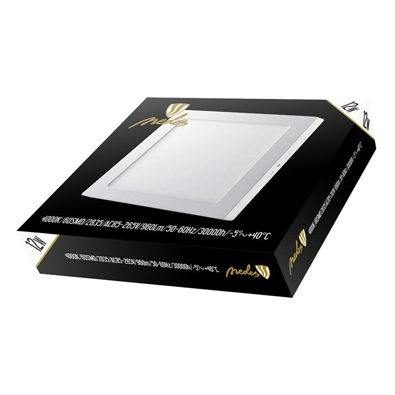 LED prisadený panel 12W / PSSF / SMD / 4000K / WH - LPL423 3