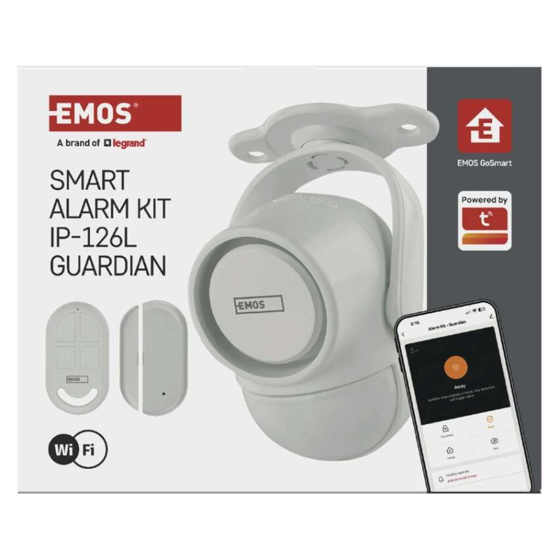 GoSmart alarm IP‑1256L GUARDIAN s pohybovým senzorom, 6× dverový/okený senzor, WiFi 11